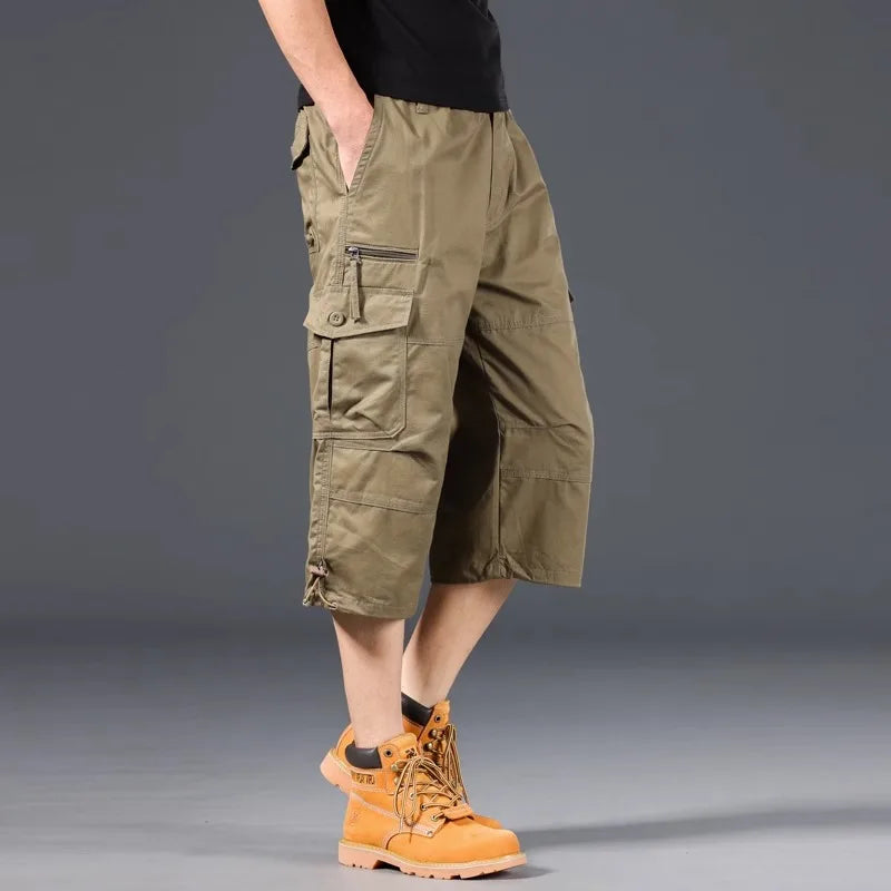 BreezeFlex™ Men’s Cargo Capri Shorts – Loose Fit & Outdoor Ready