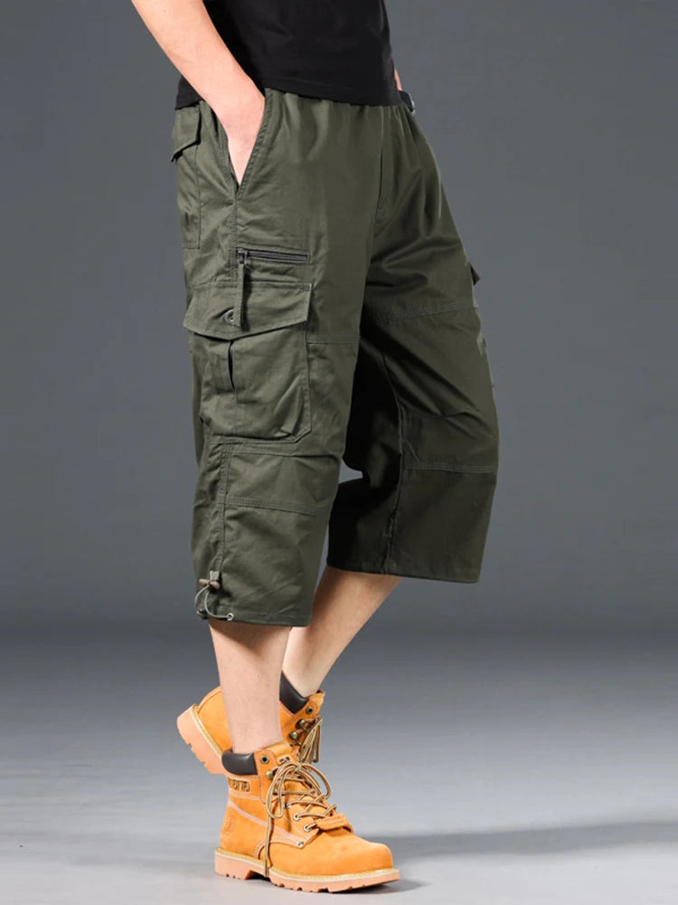 BreezeFlex™ Men’s Cargo Capri Shorts – Loose Fit & Outdoor Ready
