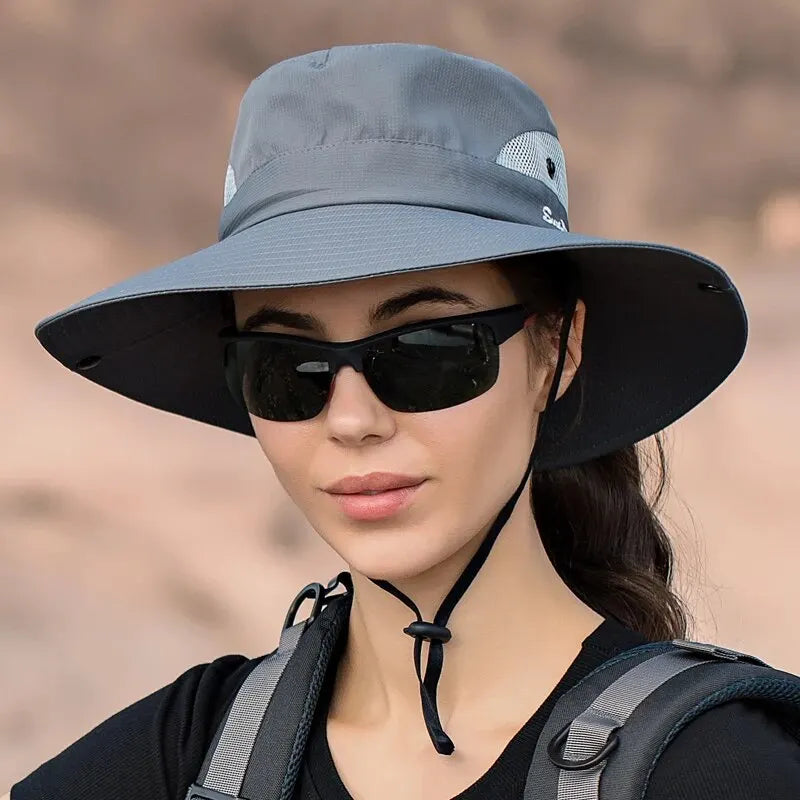 BreezyTail Sun Hat – Breathable & Foldable Summer Hat for Women | Ponytail Hole & Wide Brim