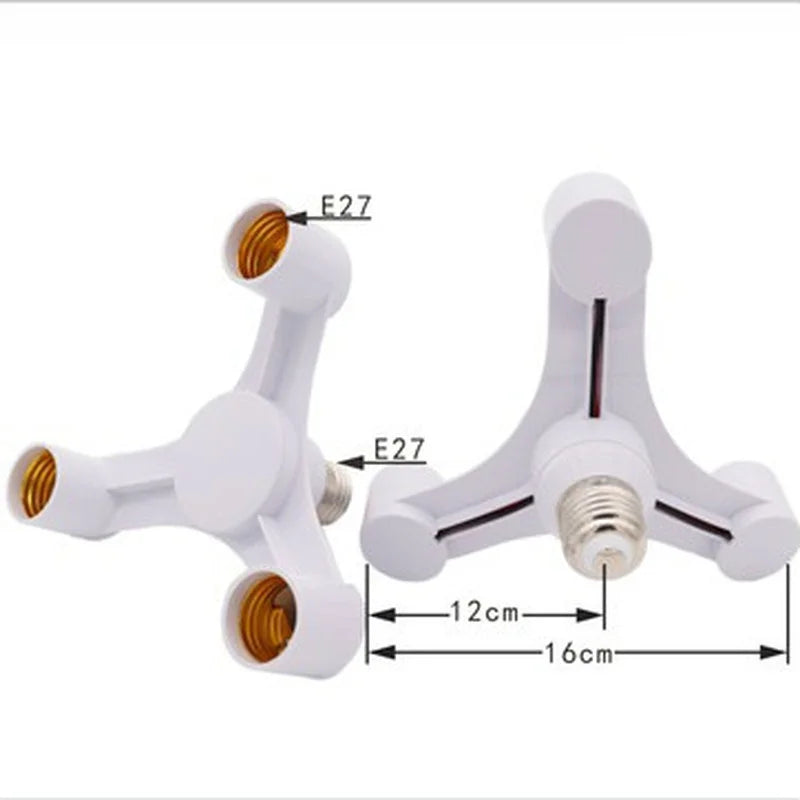 LightLink Triple Socket – 3-in-1 E27 LED Lamp Bulb Splitter & Adapter Holder