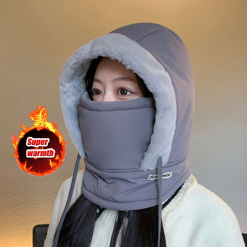 ArcticShield Hood Scarf – Thermal Balaclava for Cold Weather | Windproof Plush Neck & Face Cover