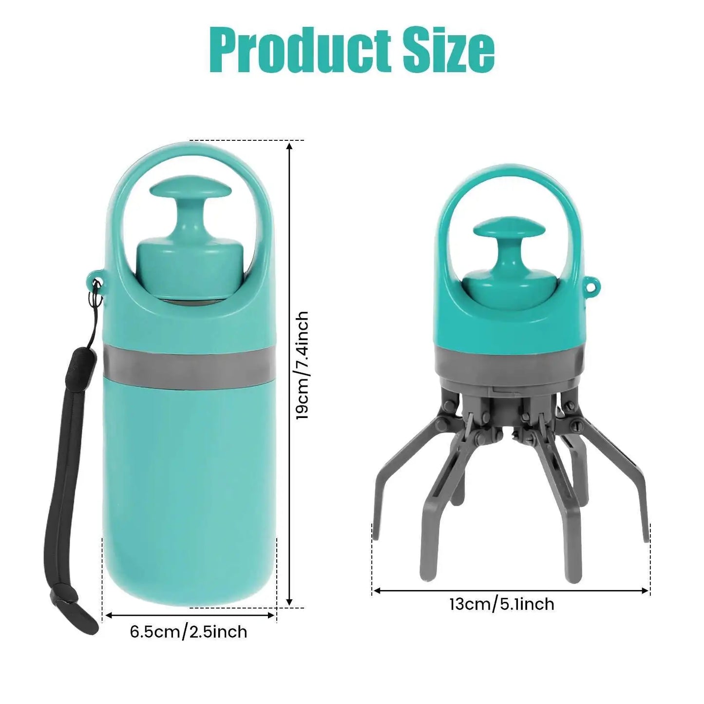 CleanGrab™ – Touch-Free Dog Waste Picker with Integrated Bag Holder