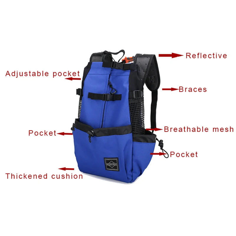 PetTrek™ Outdoor Dog Carrier – Strong Nylon Backpack for Small & Medium Breeds