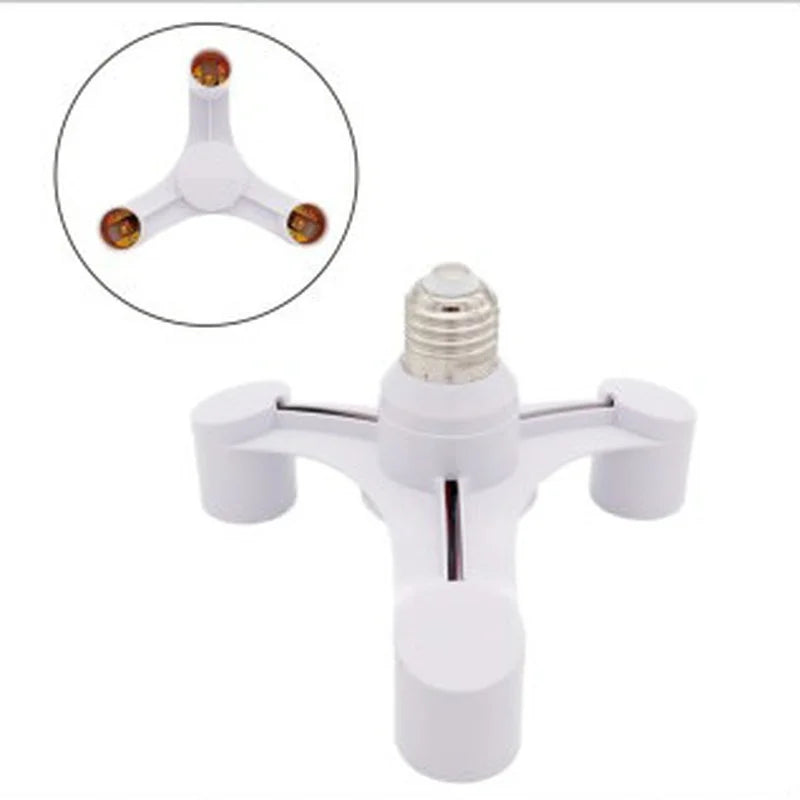 LightLink Triple Socket – 3-in-1 E27 LED Lamp Bulb Splitter & Adapter Holder