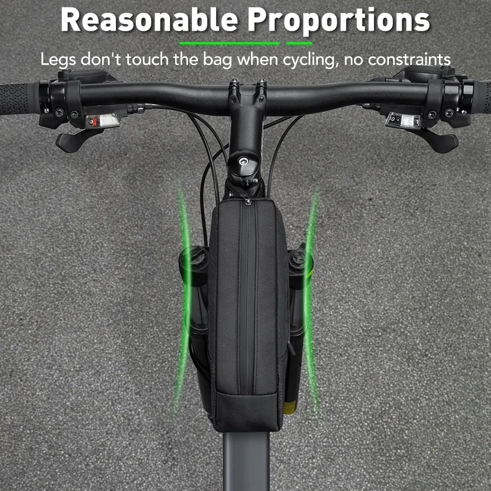 RidePack Pro™ – Ultralight Front Tube Bag for Bikes with Reflective Safety Design