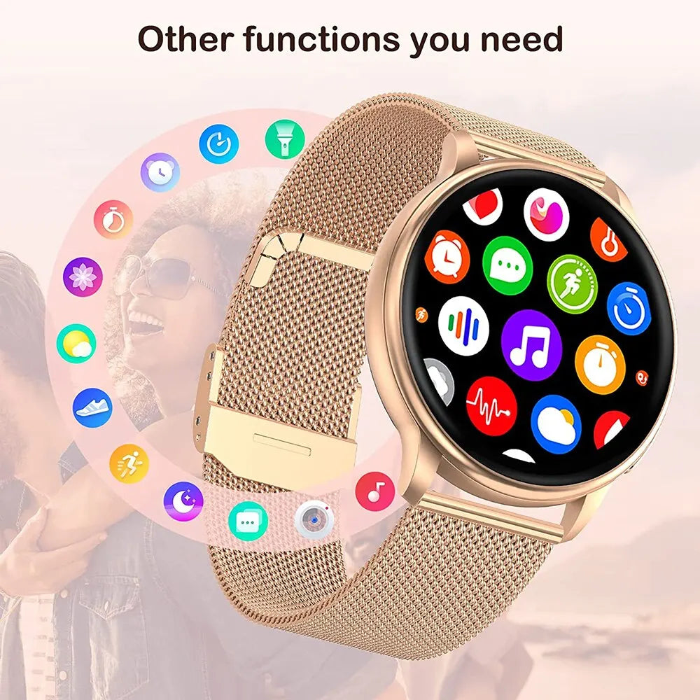 VivaWatch™ Y22 – Stylish Smartwatch with Heart Monitor & Custom Dial