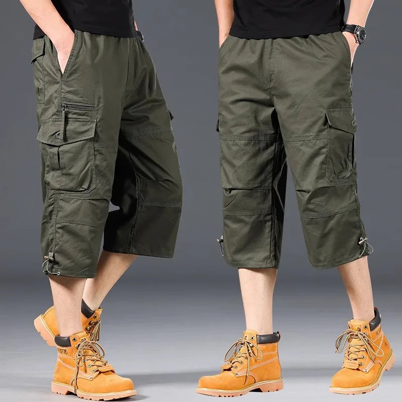 BreezeFlex™ Men’s Cargo Capri Shorts – Loose Fit & Outdoor Ready