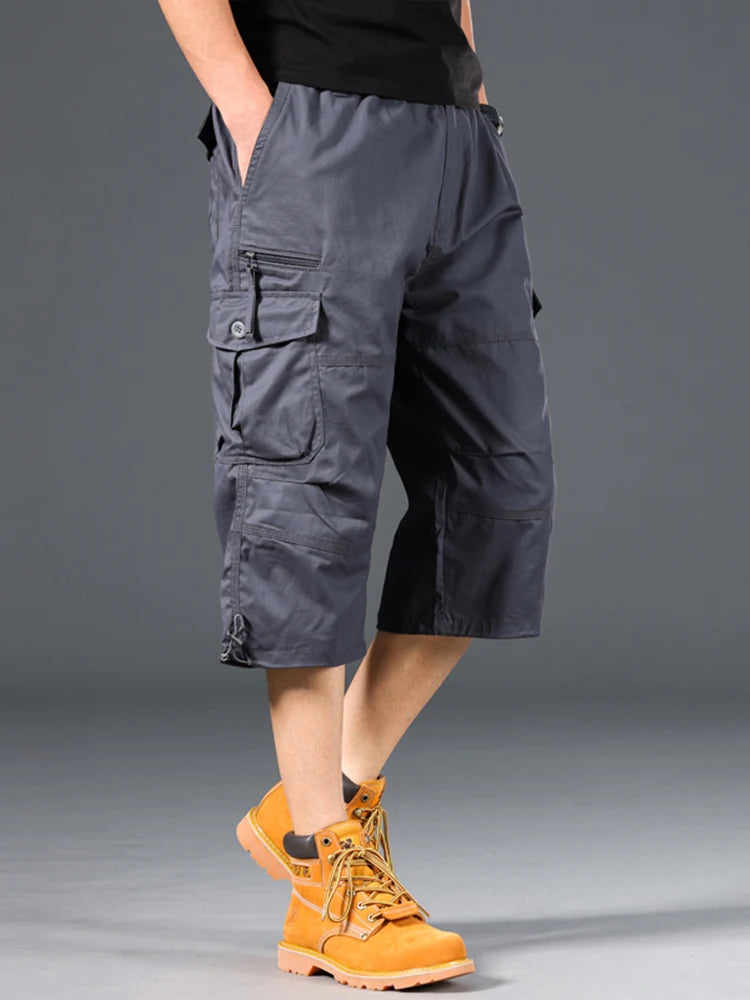 BreezeFlex™ Men’s Cargo Capri Shorts – Loose Fit & Outdoor Ready