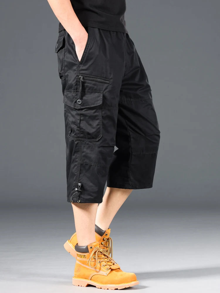 BreezeFlex™ Men’s Cargo Capri Shorts – Loose Fit & Outdoor Ready