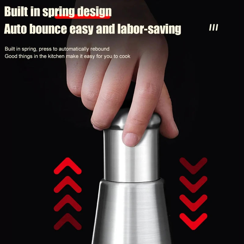 CrushMate Garlic Tool – Manual Handheld Garlic Masher | Push-Style Stainless Steel Crusher