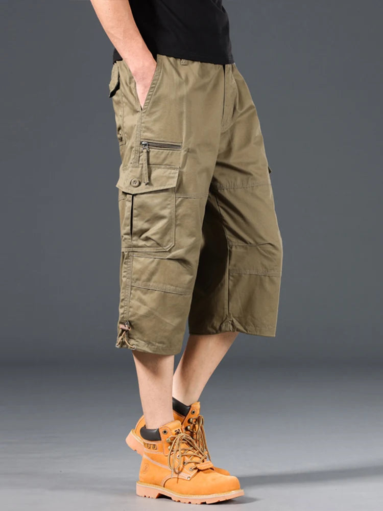 BreezeFlex™ Men’s Cargo Capri Shorts – Loose Fit & Outdoor Ready