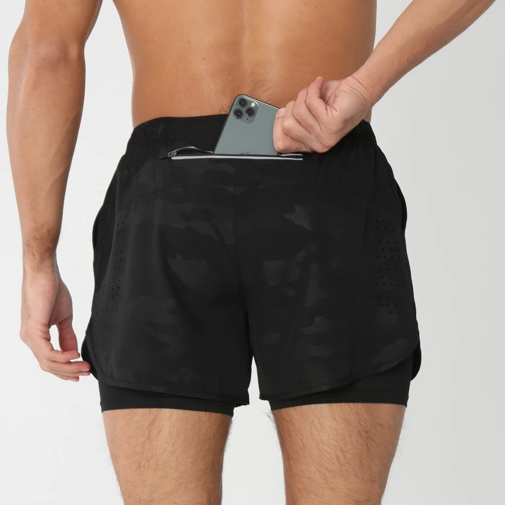 SwiftLayer™ 2-in-1 Men’s Training Shorts – Quick-Dry & Built-In Support