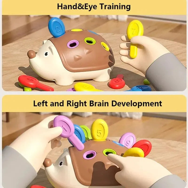 Spike & Learn™ – Montessori Hedgehog Toy for Fine Motor Skills