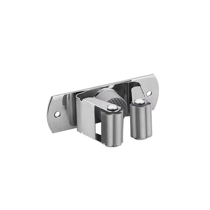 Soporte para escoba, soporte de pared para fregona, organizador de acero inoxidable, gancho de almacenamiento, accesorios de organización para cocina y baño