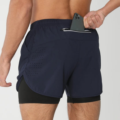 SwiftLayer™ 2-in-1 Men’s Training Shorts – Quick-Dry & Built-In Support