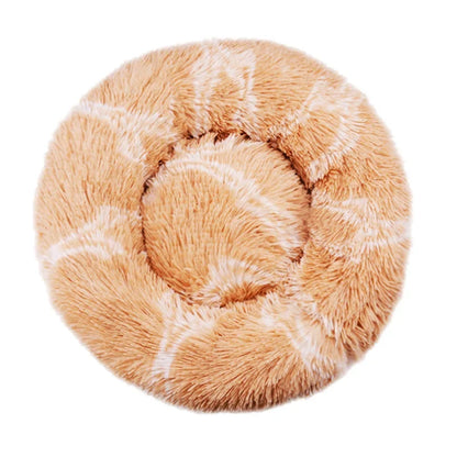 SnuggleNest Pet Bed – Round Plush Bed for Cats & Dogs (Winter Warm, 40–90cm)