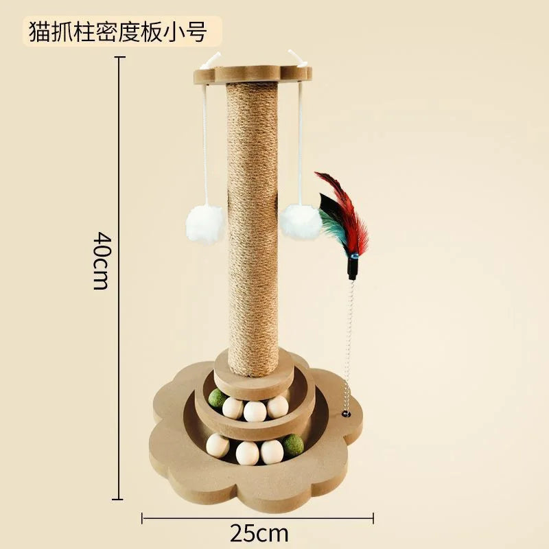 ScratchSpire™ – Self-Care Claw Board & Vertical Cat Play Pole