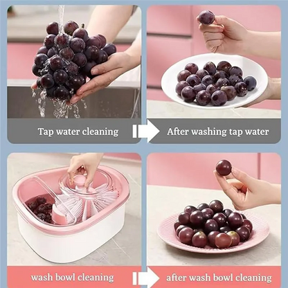 FreshSpin Bowl – Portable Fruit & Veg Washing and Drying Bowl | Hands-Free Kitchen Tool