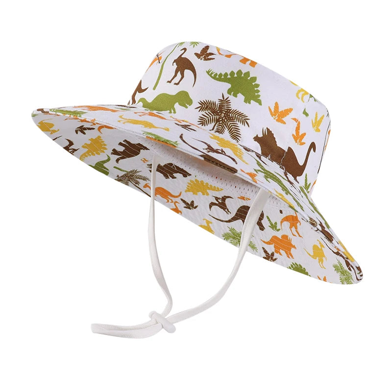 DinoShade Bucket Hat – Dinosaur Sun Hat for Baby & Toddler | Summer UV Cap for Boys & Girls