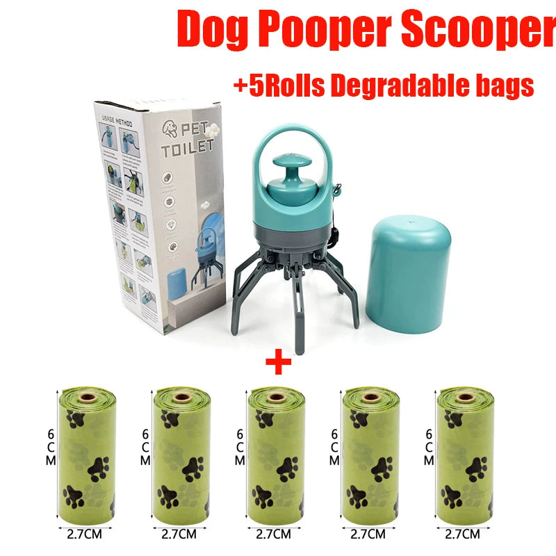 CleanGrab™ – Touch-Free Dog Waste Picker with Integrated Bag Holder