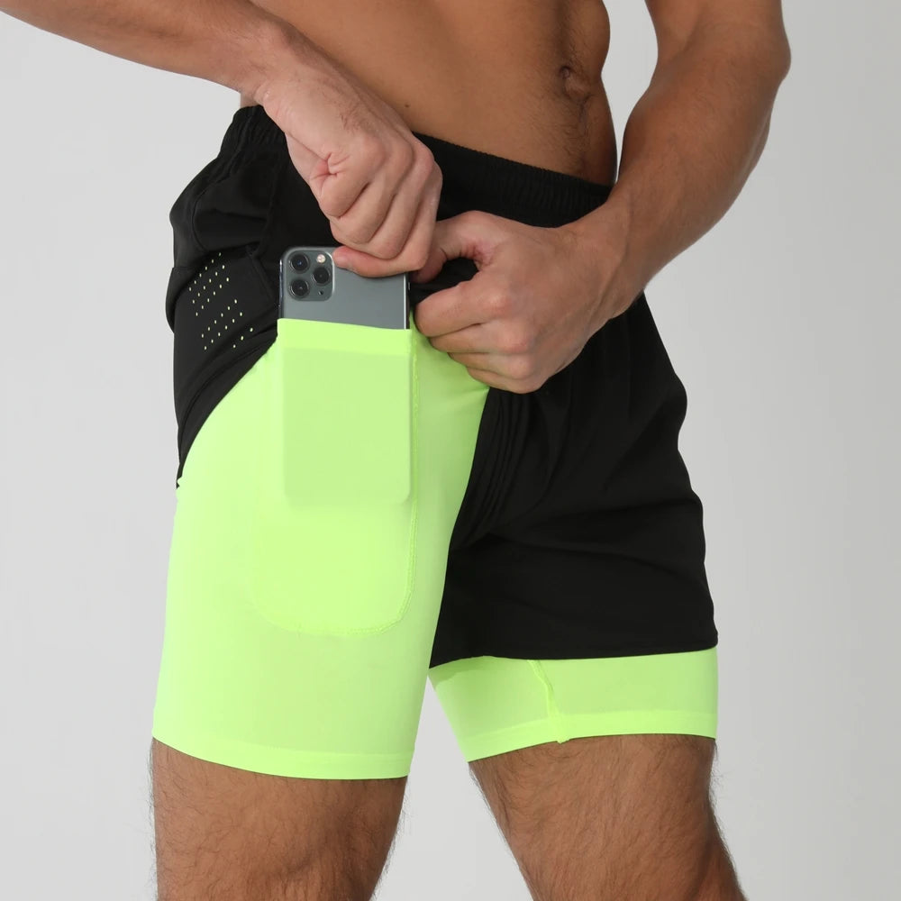 SwiftLayer™ 2-in-1 Men’s Training Shorts – Quick-Dry & Built-In Support