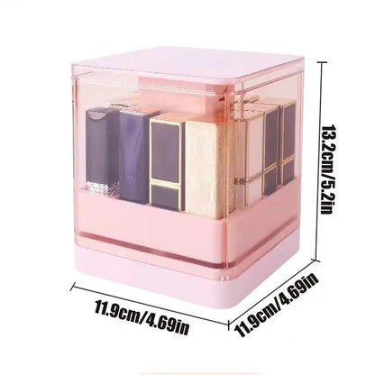 LuxeTidy™ Acrylic Lipstick & Perfume Display – Home & Travel Storage Box
