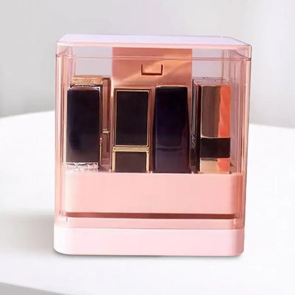 LuxeTidy™ Acrylic Lipstick & Perfume Display – Home & Travel Storage Box