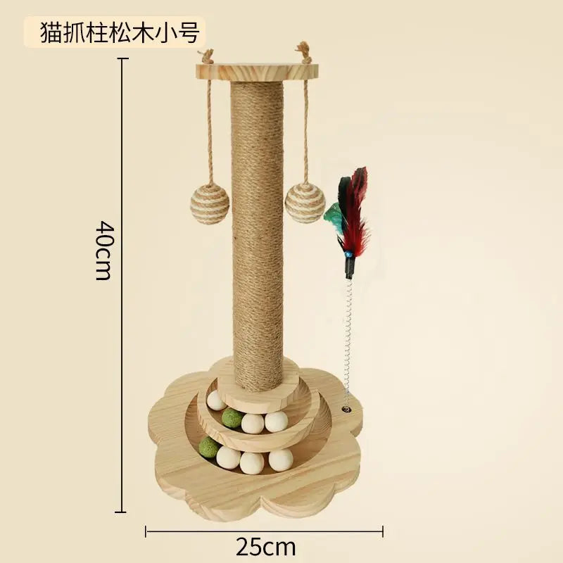 ScratchSpire™ – Self-Care Claw Board & Vertical Cat Play Pole