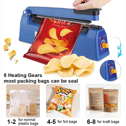 QuickSeal Electric Sealer – Fast Heat Press for Plastic Food Bags | Portable Handheld Packaging Tool