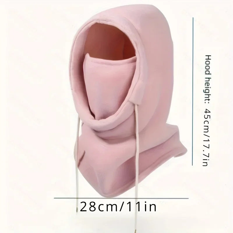 FrostEase Hooded Scarf – Warm Winter Neck Gaiter with Hood for Cycling, Skiing & Outdoor Activities