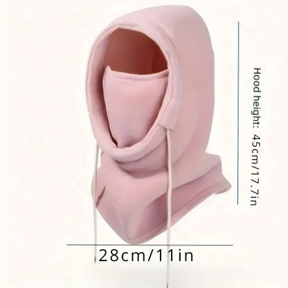 FrostEase Hooded Scarf – Warm Winter Neck Gaiter with Hood for Cycling, Skiing & Outdoor Activities