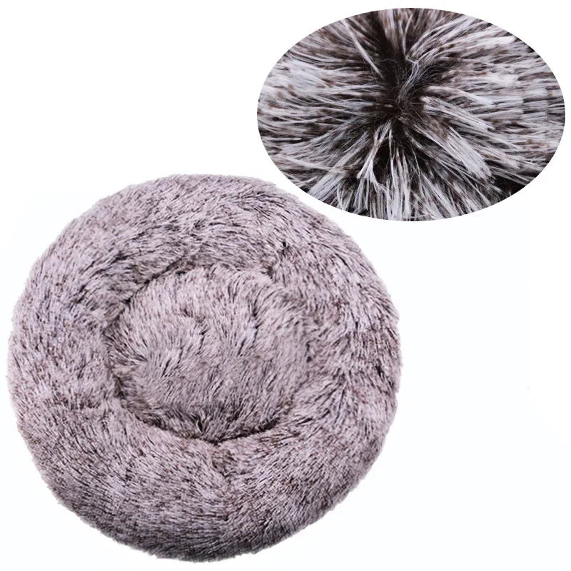 SnuggleNest Pet Bed – Round Plush Bed for Cats & Dogs (Winter Warm, 40–90cm)