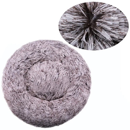 SnuggleNest Pet Bed – Round Plush Bed for Cats & Dogs (Winter Warm, 40–90cm)