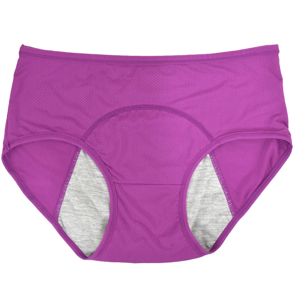 LunaCool Leakproof Panties – Ice Silk Menstrual Briefs | Mid Waist, Waterproof & Sexy Design
