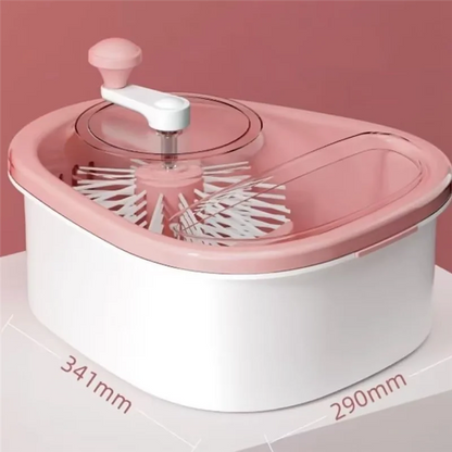 FreshSpin Bowl – Portable Fruit & Veg Washing and Drying Bowl | Hands-Free Kitchen Tool