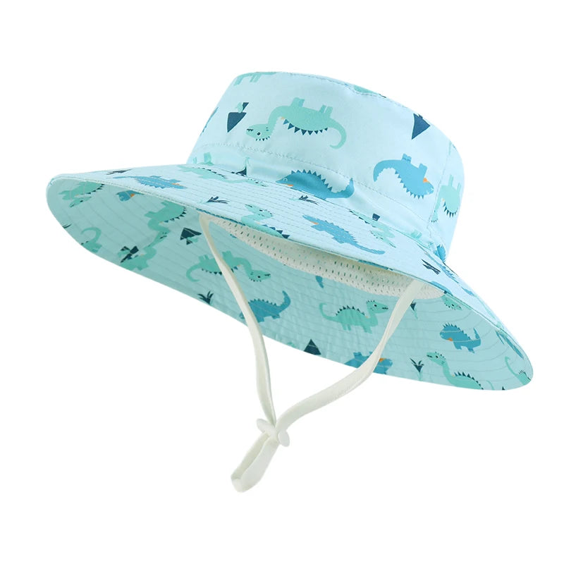 DinoShade Bucket Hat – Dinosaur Sun Hat for Baby & Toddler | Summer UV Cap for Boys & Girls