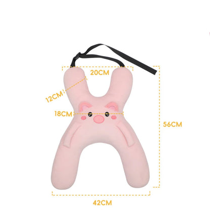 HeadHug Car Pillow – Neck & Head Support Cushion for Kids | Seat Belt Sleeping Aid for Long Trips