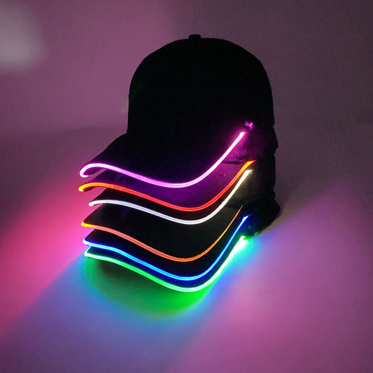 LumiGroove Flash Hat – LED Light-Up Glow Cap for Clubs, Bars & Performances | Rave Headwear