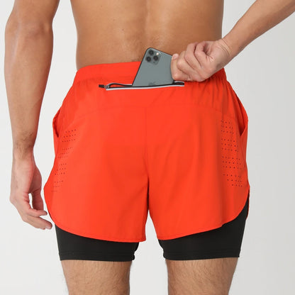 SwiftLayer™ 2-in-1 Men’s Training Shorts – Quick-Dry & Built-In Support