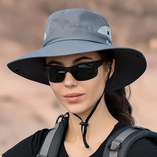 BreezyTail Sun Hat – Breathable & Foldable Summer Hat for Women | Ponytail Hole & Wide Brim