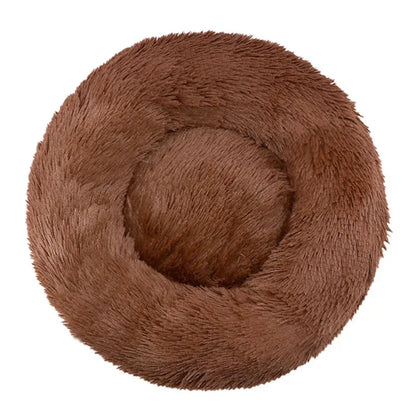 SnuggleNest Pet Bed – Round Plush Bed for Cats & Dogs (Winter Warm, 40–90cm)