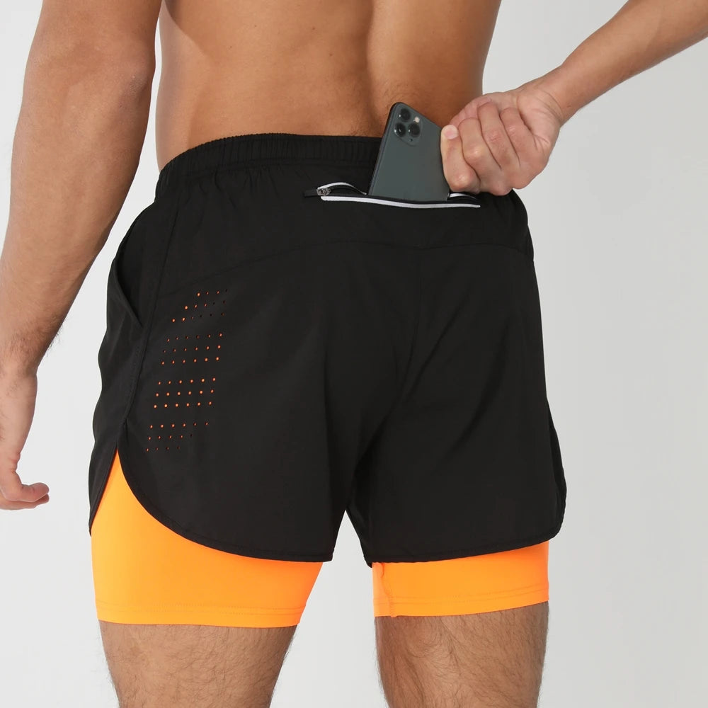 SwiftLayer™ 2-in-1 Men’s Training Shorts – Quick-Dry & Built-In Support