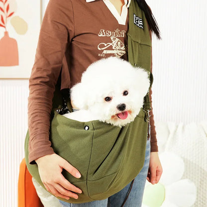 FetchMate Carry Sling – Hands-Free Pet Carrier Bag for Dogs & Cats | Outdoor Travel Ready