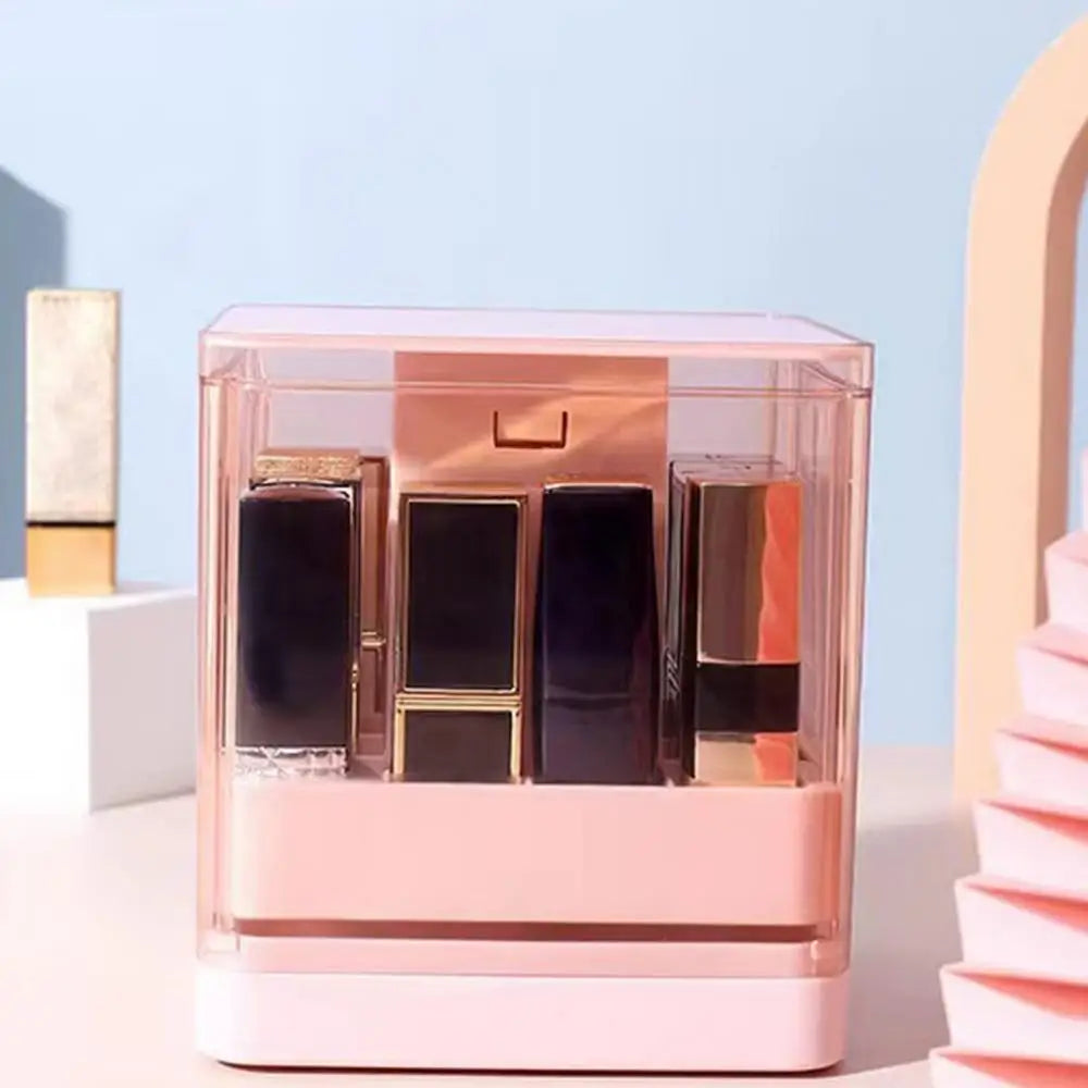 LuxeTidy™ Acrylic Lipstick & Perfume Display – Home & Travel Storage Box