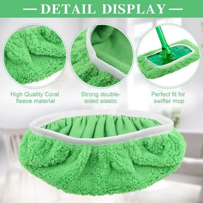 EcoWipe Mop Pads – Reusable Microfibre Cleaning Cloths for Floors & Furniture | Washable Dry Mop Rags (1/3/6pcs)