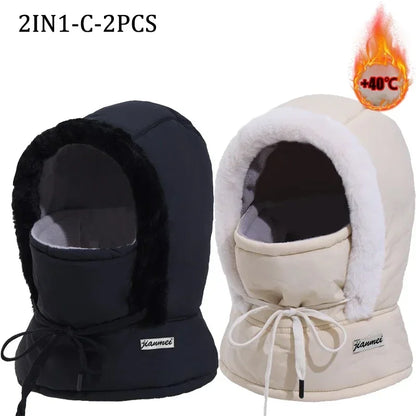 ArcticShield Hood Scarf – Thermal Balaclava for Cold Weather | Windproof Plush Neck & Face Cover