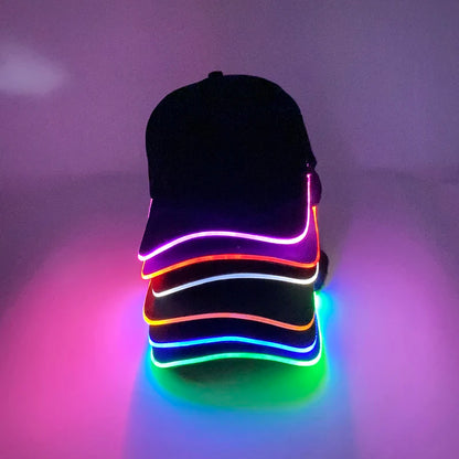 LumiGroove Flash Hat – LED Light-Up Glow Cap for Clubs, Bars & Performances | Rave Headwear