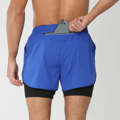 SwiftLayer™ 2-in-1 Men’s Training Shorts – Quick-Dry & Built-In Support