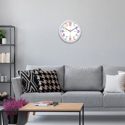 SleekTime Silent Clock – 8-Inch Modern Plastic & Glass Wall Clock | Silent Quartz Movement