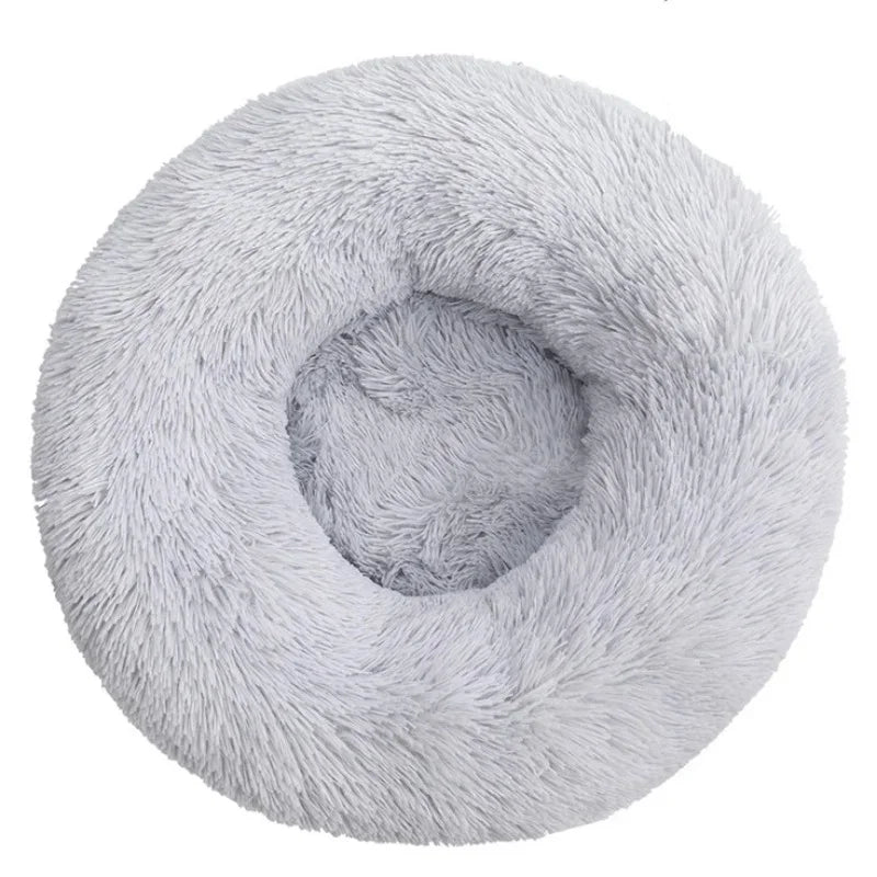 SnuggleNest Pet Bed – Round Plush Bed for Cats & Dogs (Winter Warm, 40–90cm)